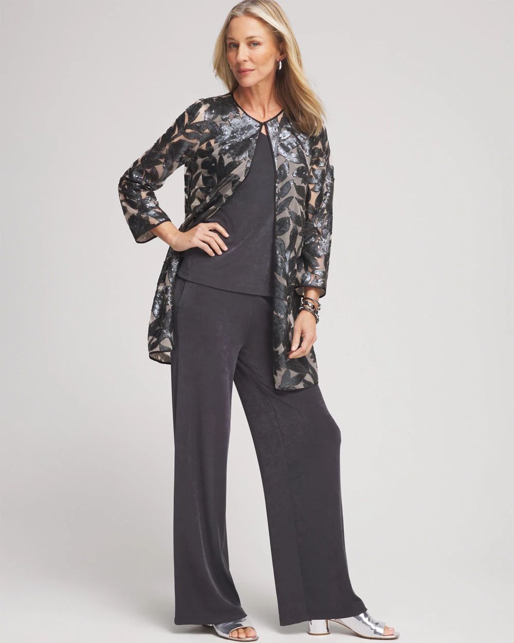 Travelers™ Collection Lace Sequin Jacket | Chico's